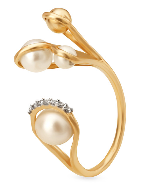 

Mia by Tanishq 14-Karat Gold Everyday Work Essentials Ring with Diamonds