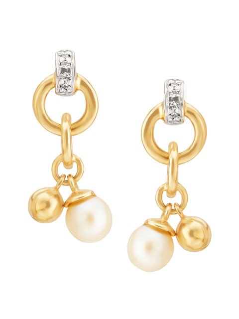 

Mia by Tanishq 14-Karat Gold Everyday Work Essentials Drop Earrings with Diamonds