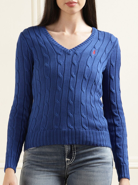 

Polo Ralph Lauren Women Blue Self Design Sweatshirt