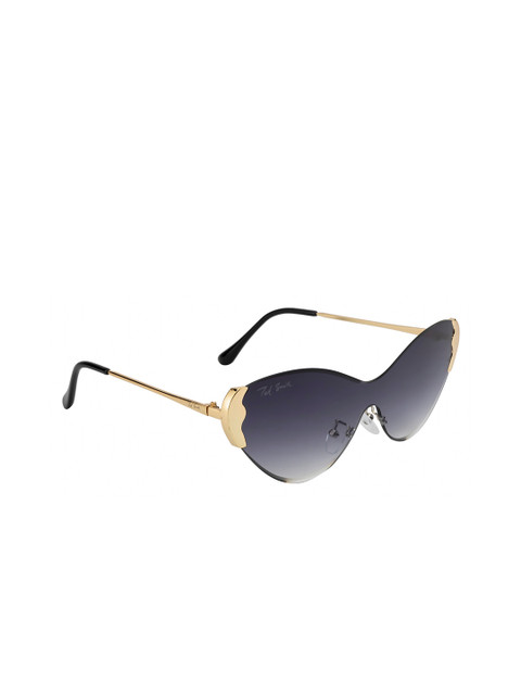 

Ted Smith Women Grey Lens & Gold-Toned Cateye Sunglasses with UV Protected Lens