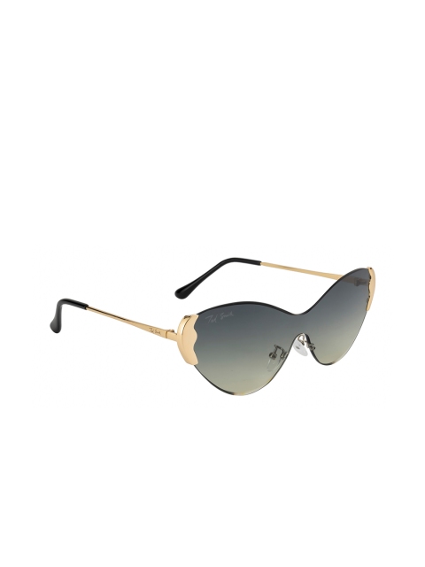 

Ted Smith Women Green Lens & Gold-Toned Cateye Sunglasses with UV Protected Lens