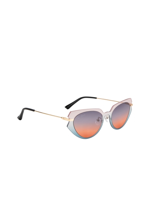 

Ted Smith Women Orange Lens & Pink Cateye Sunglasses with UV Protected Lens