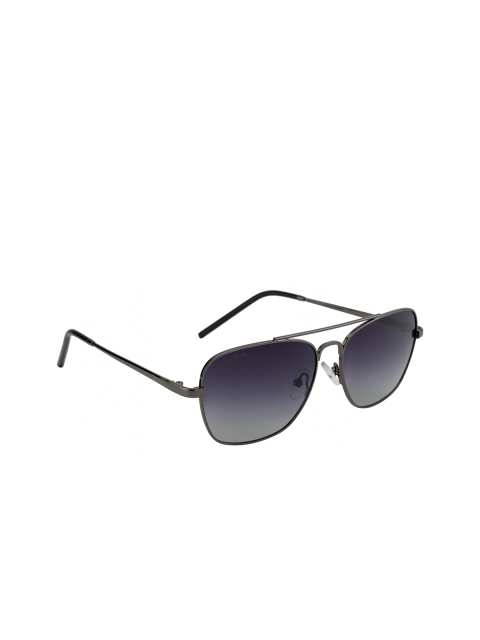 

Ted Smith Unisex Purple Lens & Gunmetal-Toned Aviator Sunglasses with Polarised and UV Protected Lens