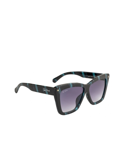 

Ted Smith Women Purple Lens & Black Cateye Sunglasses with UV Protected Lens