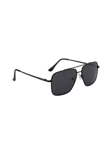 

Ted Smith Unisex Black Lens & Black Square Sunglasses with Polarised and UV Protected Lens