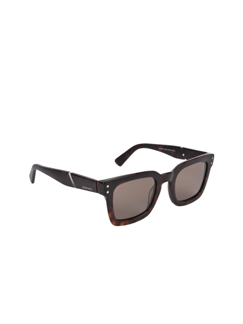

DIESEL Unisex Grey Lens & Black Square Sunglasses with UV Protected Lens