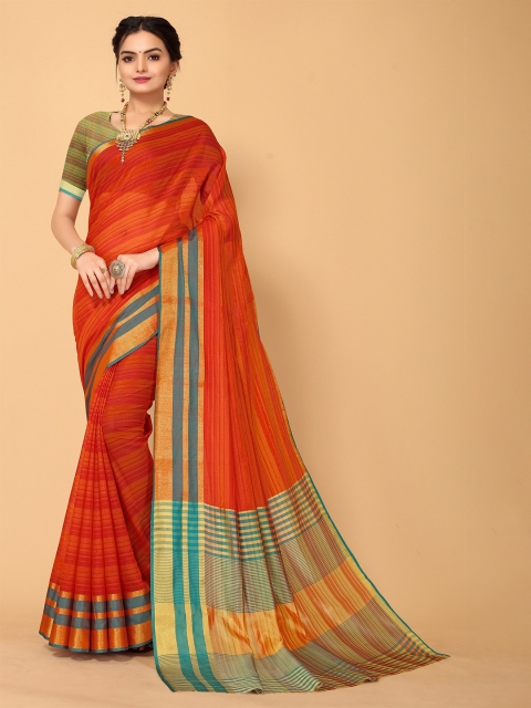 

Sangria Maroon & Blue Checked Zari Kanjeevaram Saree