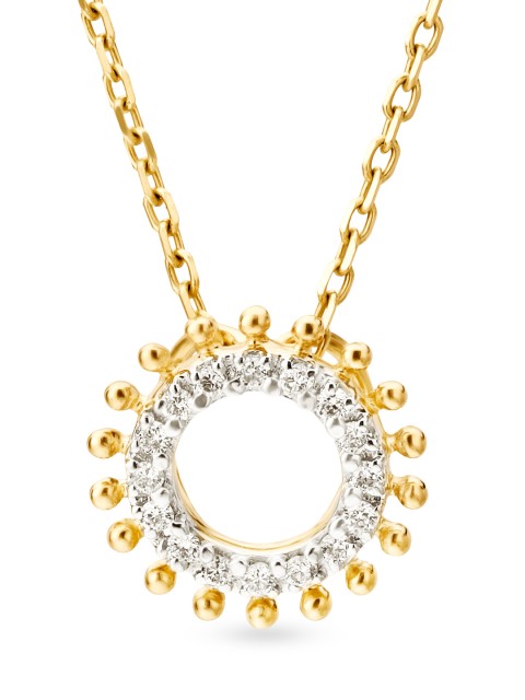 

Mia by Tanishq Everyday Work Essentials 14-Karat Yellow Gold Pendant with Diamonds