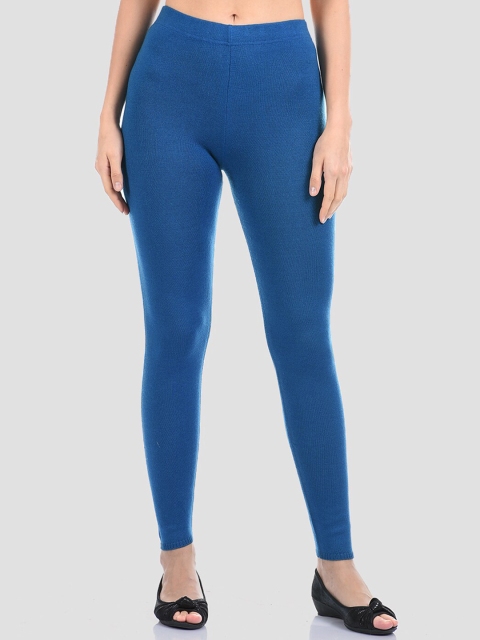 

Madame Women Blue Solid Plus Size Leggings