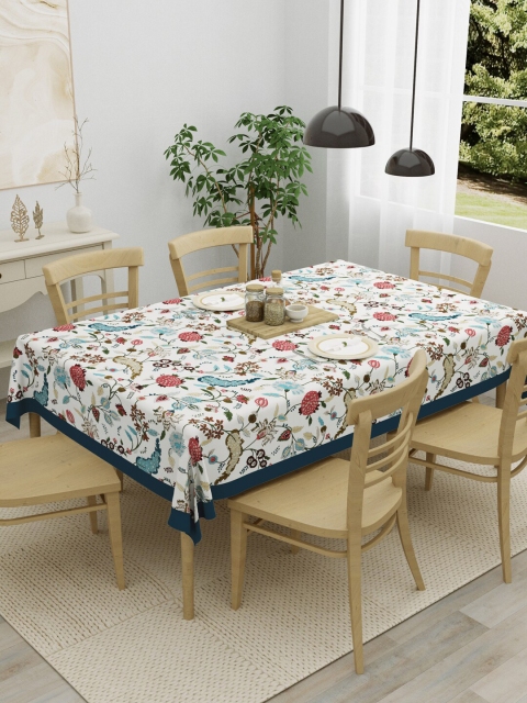 

Clasiko White & Green Printed Pure Cotton 6 Seater Table Covers
