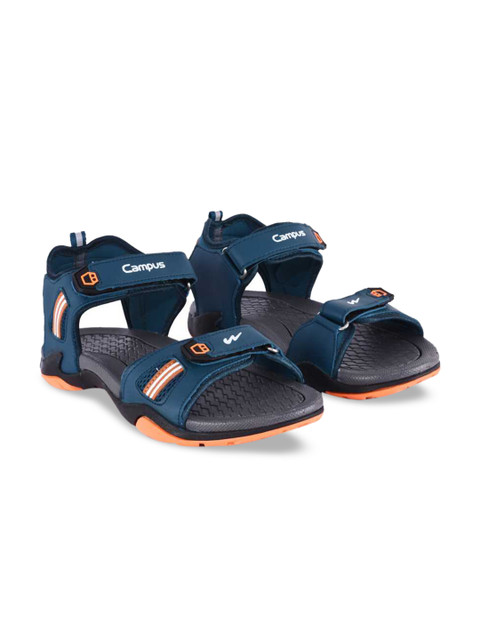 

Campus Men Green & Orange Solid Sports Sandals