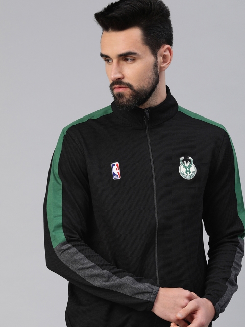 

NBA Men Black Milwaukee Bucks Classic Track Jacket