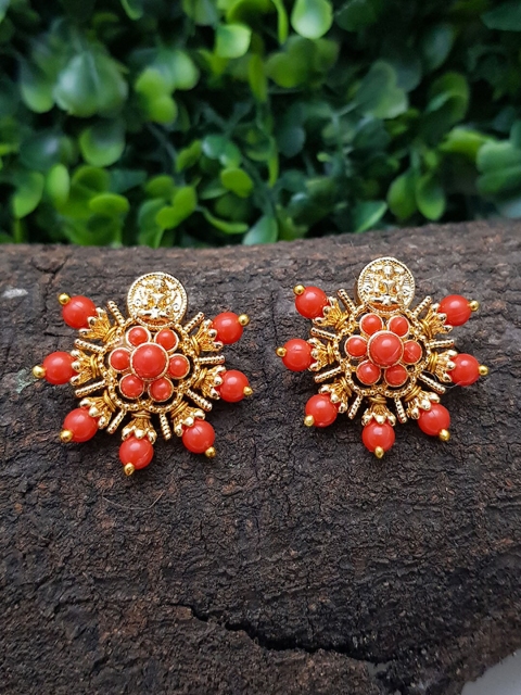 

GRIIHAM Red Contemporary Studs Earrings