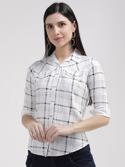 

V2 Value & Variety Women White Floral Printed Casual Shirt