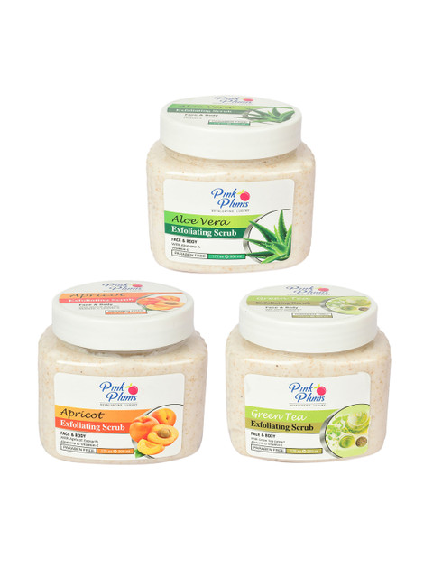

Pink Plums Paraben Free Aloevera Apricot & Green Tea Face & Body Exfoliating Scrub 1500ml, Multi