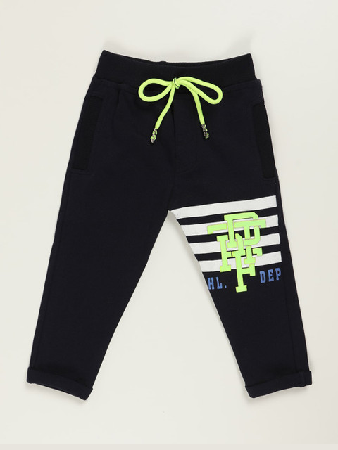 

V2 Value & Variety Boys Navy Blue Solid Cotton Lounge Pants