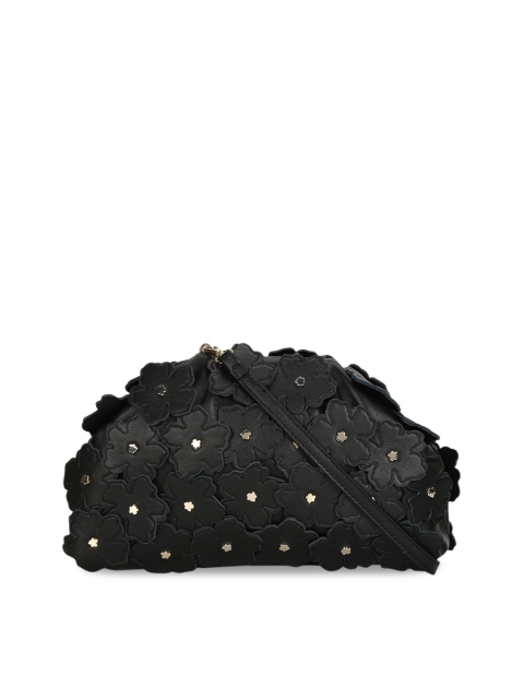 

Ted Baker Black Embellished Leather Structured Sling Bag