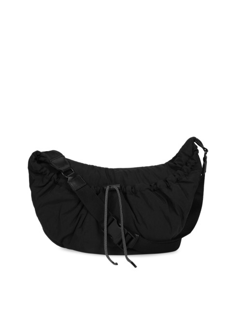 

Ted Baker Black Leather Structured Sling Bag with Tasselled