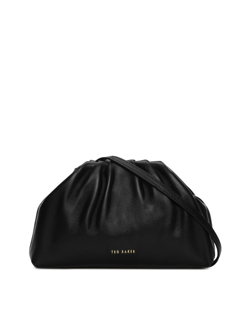 

Ted Baker Black Leather Shopper Hobo Bag with Bow Detail