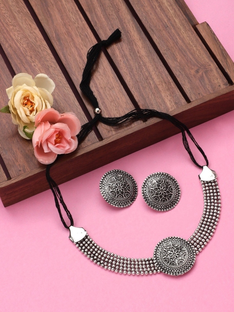 

CARDINAL Oxidised Silver-Toned Jewellery Set