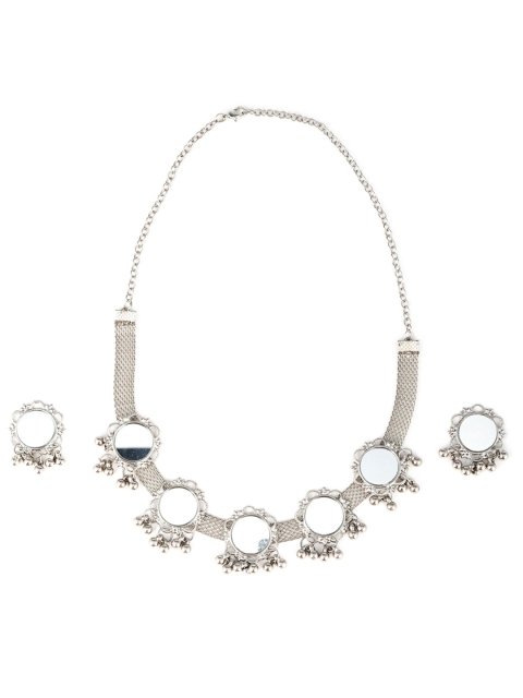 

CARDINAL Silver-Toned Beaded Jewellery Set