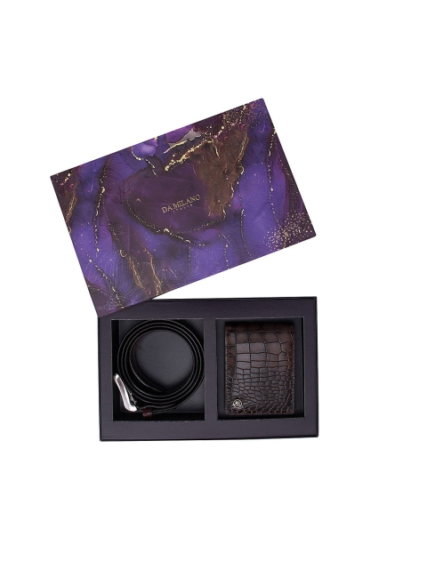 

Da Milano Men Brown Solid Accessory Gift Set