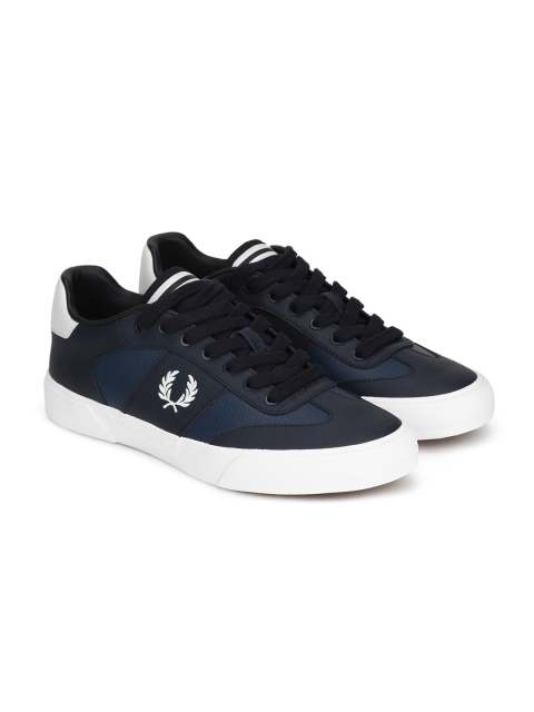 

Fred Perry Men Navy Blue Woven Design Sneakers