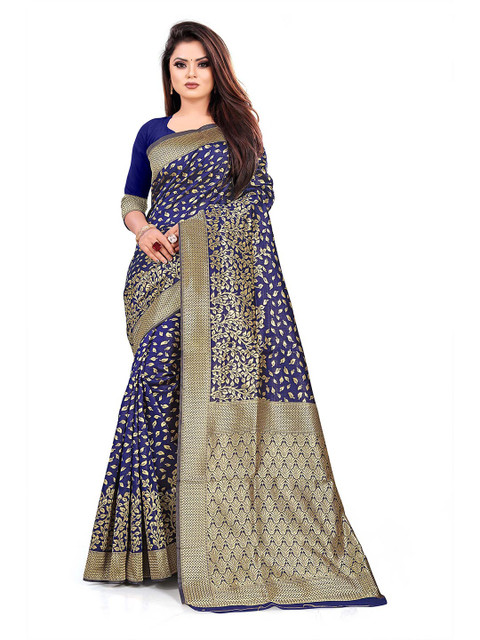 

Anjaneya Sarees Women Blue Sarees