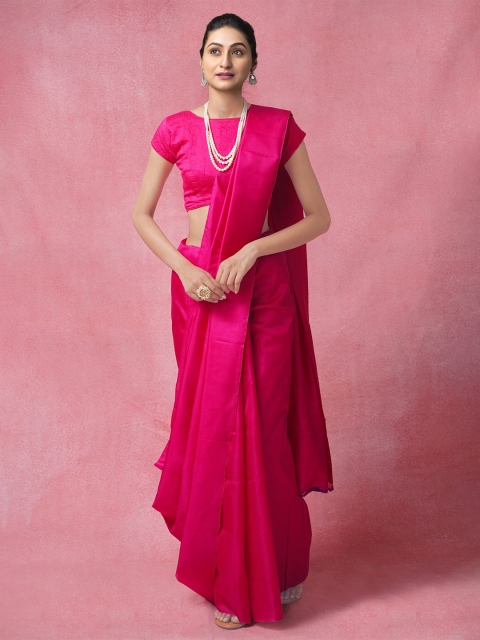 

Unnati Silks Pink Pure Silk Kanjeevaram Saree