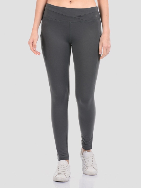

Madame Women Grey Solid Slim-Fit Jeggings