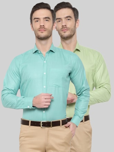 

Srey trends Men Green Comfort Slim Fit Formal Shirt