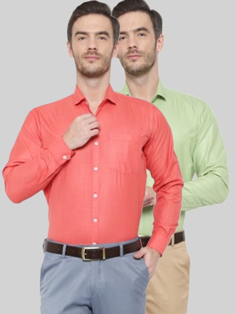 

Srey trends Men Green Comfort Slim Fit Formal Shirt