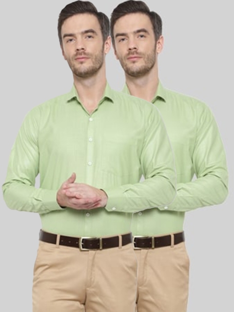 

Srey trends Men Green Comfort Slim Fit Formal Shirt