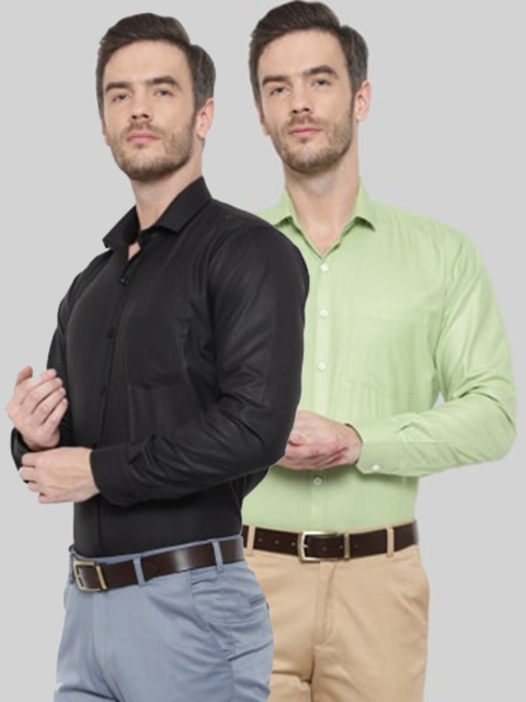 

Srey trends Men Green Comfort Slim Fit Formal Shirt