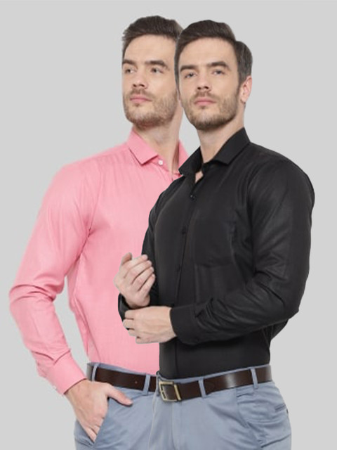 

Srey trends Men Black Comfort Slim Fit Formal Shirt