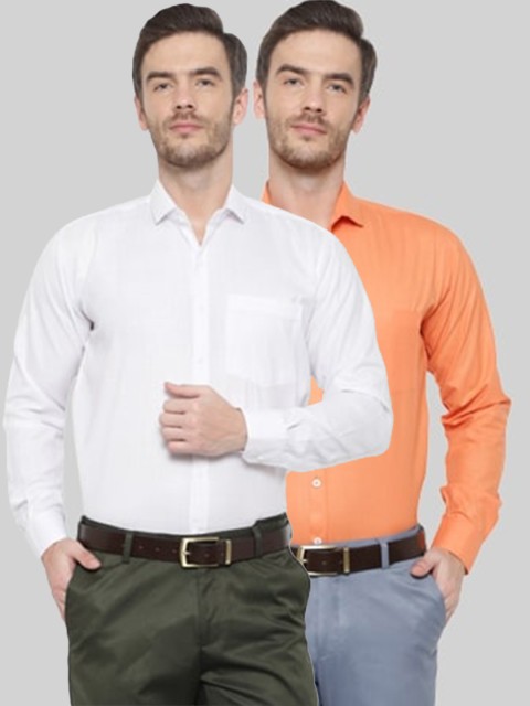 

Srey trends Men White Comfort Slim Fit Formal Shirt