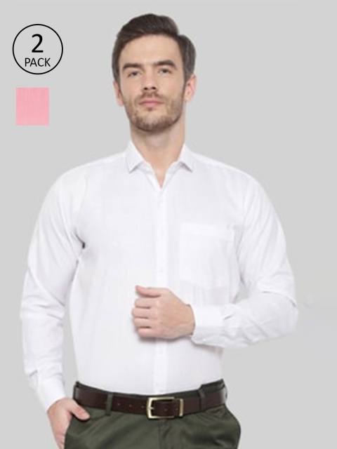 

Srey trends Men White Comfort Slim Fit Formal Shirt