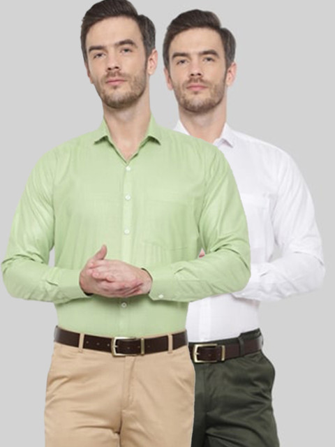 

Srey trends Men White Comfort Slim Fit Formal Shirt