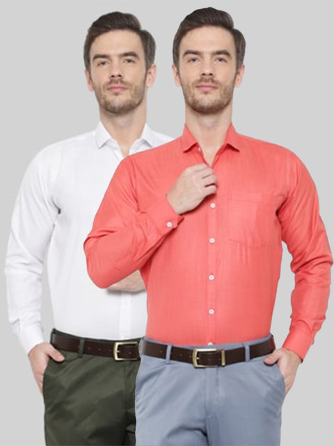 

Srey trends Men White Comfort Slim Fit Formal Shirt