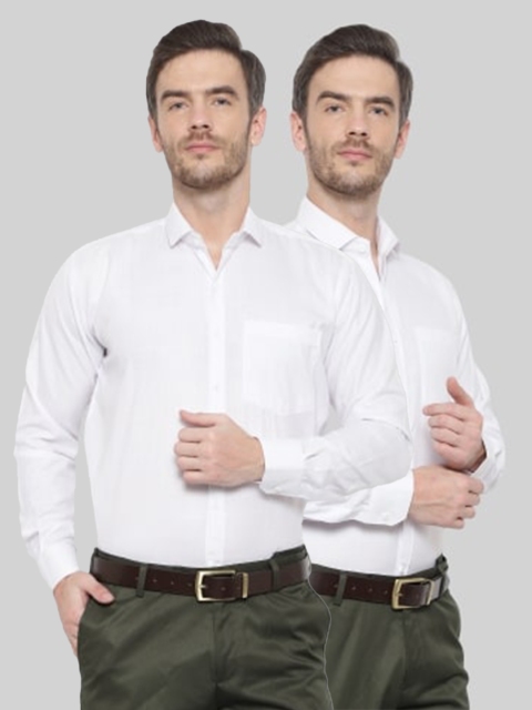 

Srey trends Men White Comfort Slim Fit Formal Shirt