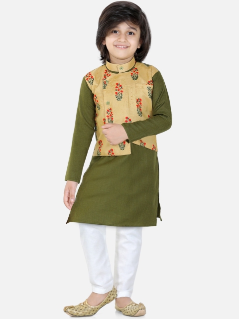 

BownBee Boys Yellow Pure Cotton Kurta with Pyjamas