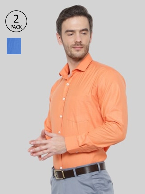 

Srey trends Men Orange Comfort Slim Fit Formal Shirt