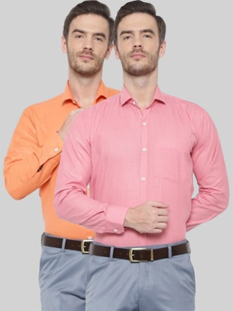 

Srey trends Men Orange Comfort Slim Fit Formal Shirt