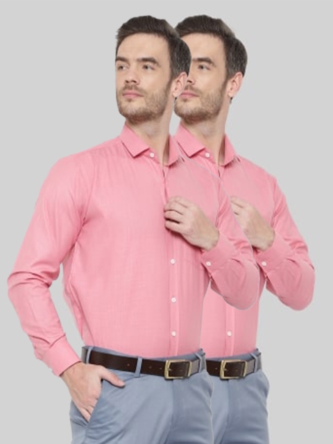 

Srey trends Men Pink Comfort Slim Fit Formal Shirt