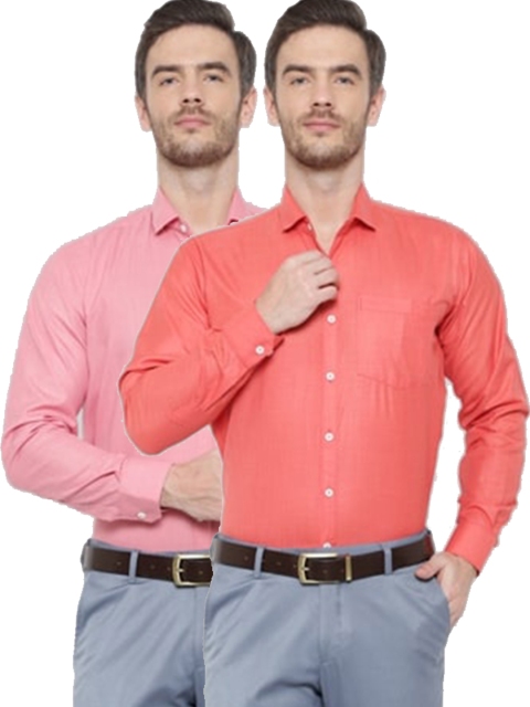 

Srey trends Men Pink Comfort Slim Fit Formal Shirt