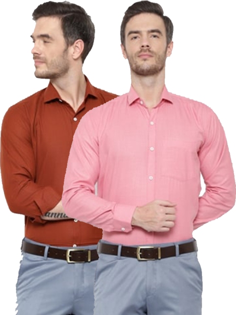 

Srey trends Men Pink Comfort Slim Fit Formal Shirt