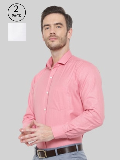 

Srey trends Men Pink Comfort Slim Fit Formal Shirt
