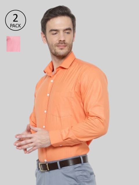

Srey trends Men Pink Comfort Slim Fit Formal Shirt