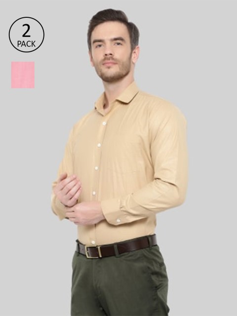 

Srey trends Men Pink Comfort Slim Fit Formal Shirt