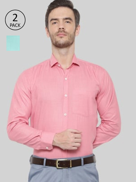 

Srey trends Men Pink Comfort Slim Fit Formal Shirt
